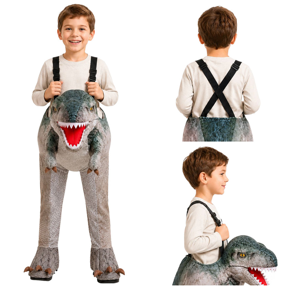 Kinder Tyrannosaurus rex Cosplay-Overall – Kostüm für Halloween und Karnevalspartys