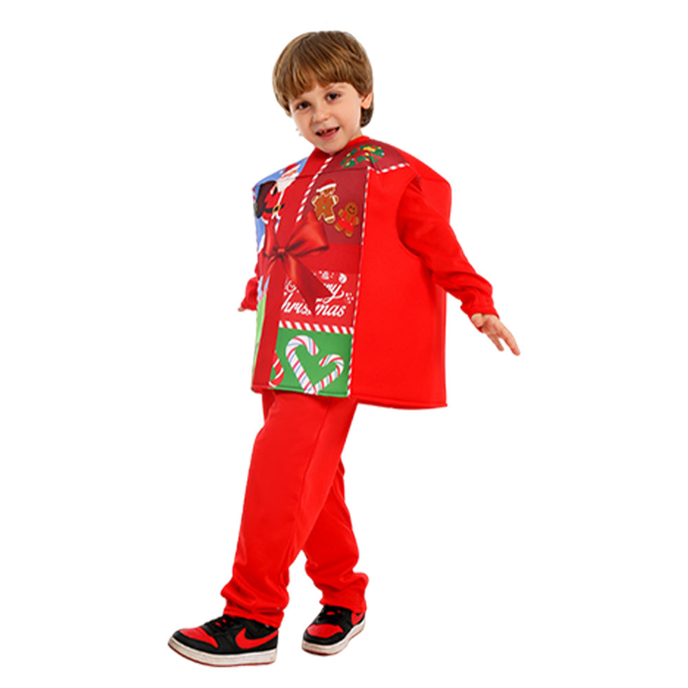 Kinder Weihnacht Geschenkbox Cosplay Kostüm Halloween Karneval Party Anzug