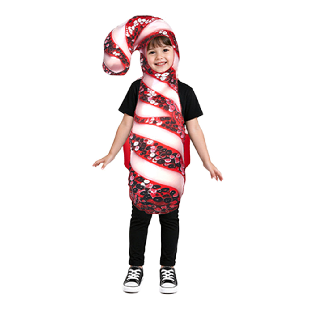 Kinder Weihnachten Kostüm Zuckerstange Form für Jungen & Mädchen Bühnenkostüm, Karneval, Festival Xmas 