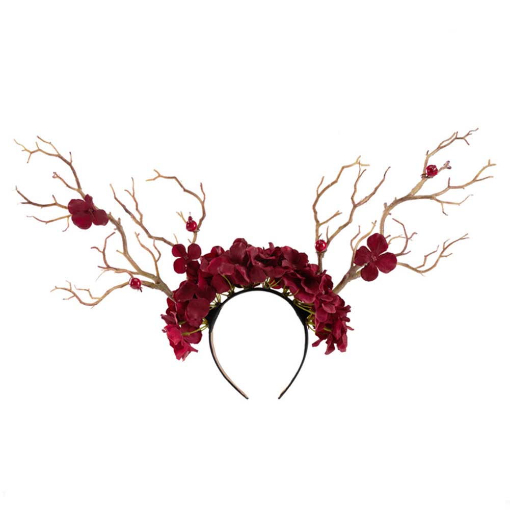 Kostümzubehör Halloween Haarreif Gothic Dark Rose Blossom Butterfly Stirnband