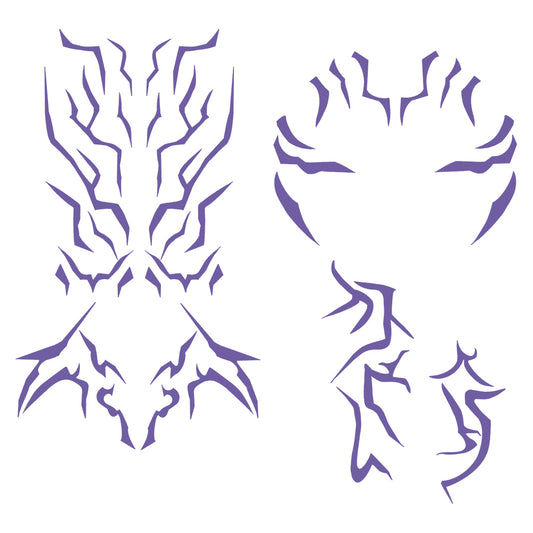 ‌Kpop Demon Hunters Rumi Purple Tattoo-Sticker‌ Halloween Karnevals Kostümbeschriftung
