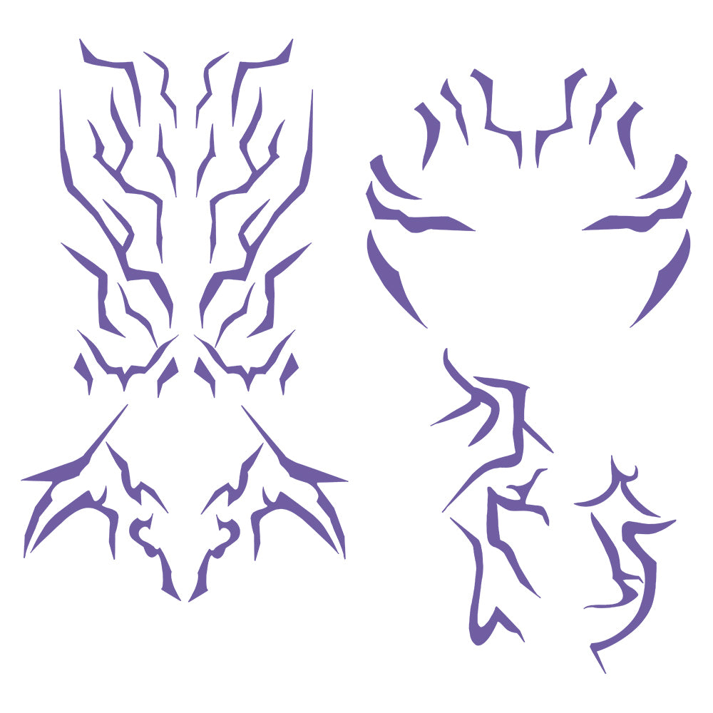 ‌Kpop Demon Hunters Rumi Purple Tattoo-Sticker‌ Halloween Karnevals Kostümbeschriftung