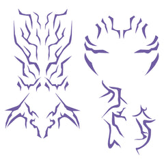 ‌Kpop Demon Hunters Rumi Purple Tattoo-Sticker‌ Halloween Karnevals Kostümbeschriftung