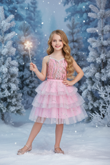 Kinder Mädchen Kleid Wicked Glinda Cosplay Kostüm Outfits Halloween Karneval Anzug