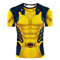 Deadpool Herren Cosplay T-shirt Kostüm Outfits Halloween Karneval Anzug James Howlett / Logan