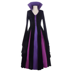 Maleficent Damen schwarz lila Kostüm Halloween Karneval Cosplay Outfit