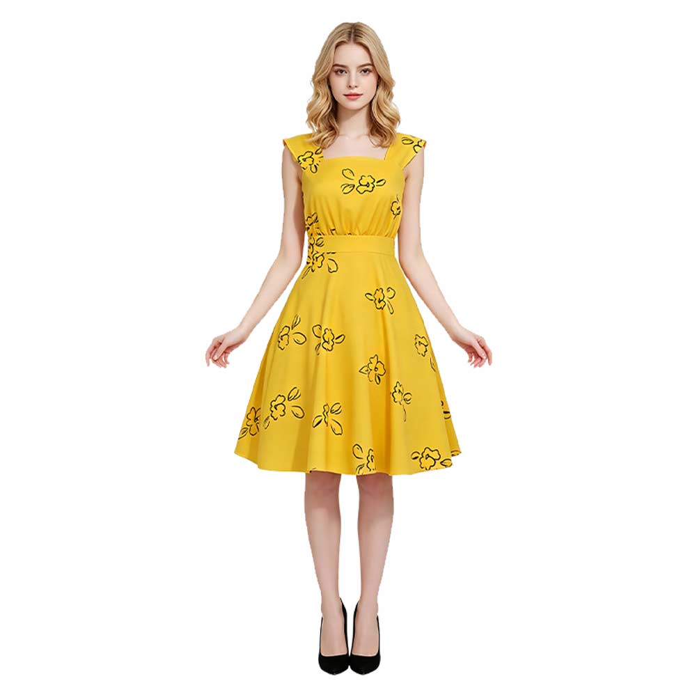 Mia Dolan gelb Kleid La La Land Mia Dolan Cosplay Outfit