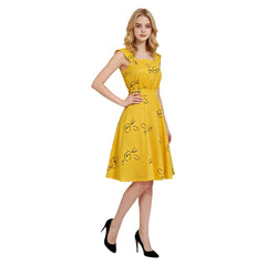 Mia Dolan gelb Kleid La La Land Mia Dolan Cosplay Outfit