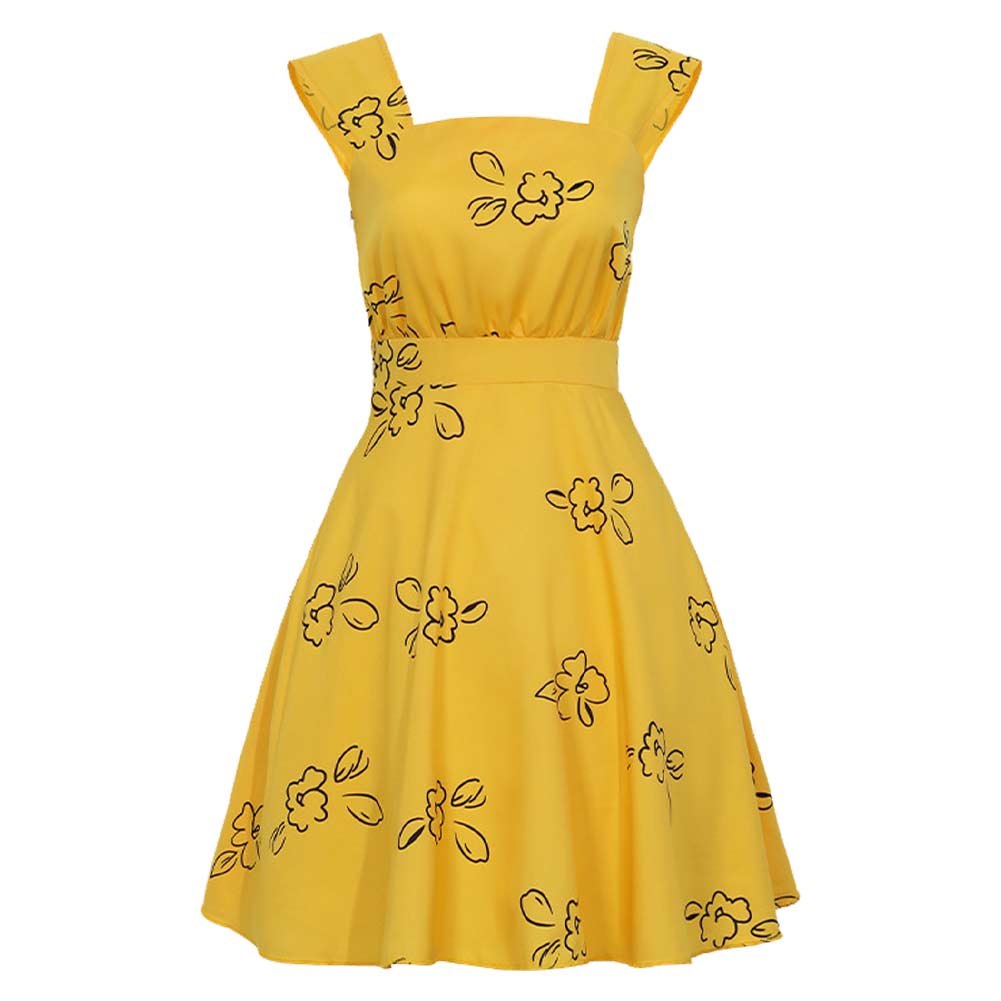 Mia Dolan gelb Kleid La La Land Mia Dolan Cosplay Outfit