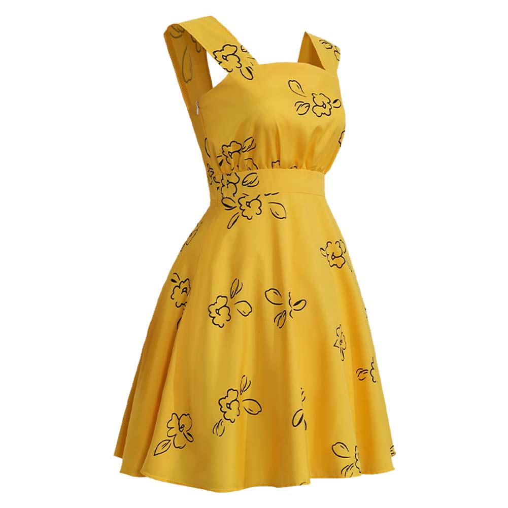 Mia Dolan gelb Kleid La La Land Mia Dolan Cosplay Outfit