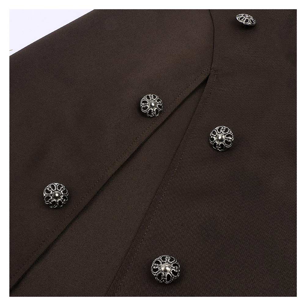 Mittelalter Halbter Schulterumhang, Steampunk Krieger Cape, Halloween Cosplay Kostüm, Bühnenoutfit für Erwachsene, Mittelalter Ritter Umhang