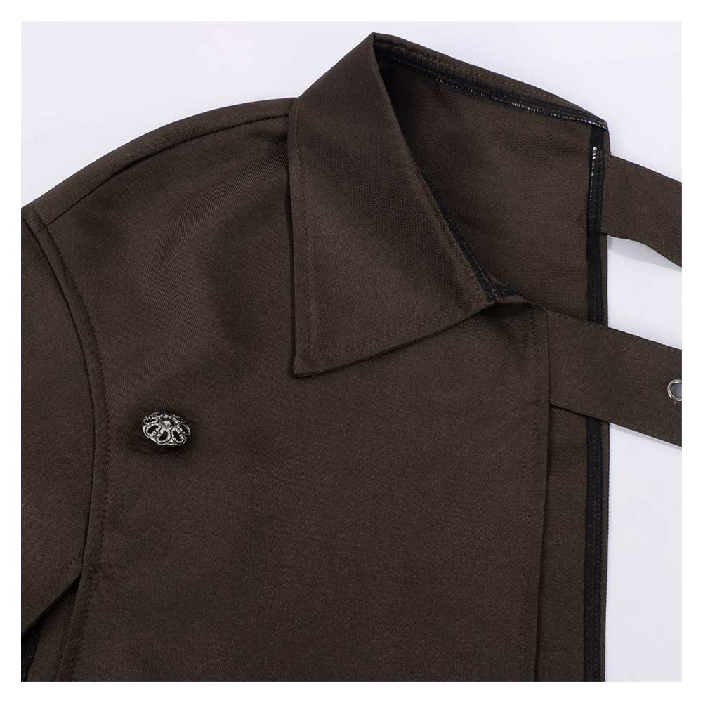 Mittelalter Halbter Schulterumhang, Steampunk Krieger Cape, Halloween Cosplay Kostüm, Bühnenoutfit für Erwachsene, Mittelalter Ritter Umhang