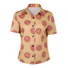 One Piece Damen Shirt Tashigi Cosplay-Kostüm für Halloween Karneval oder Partys