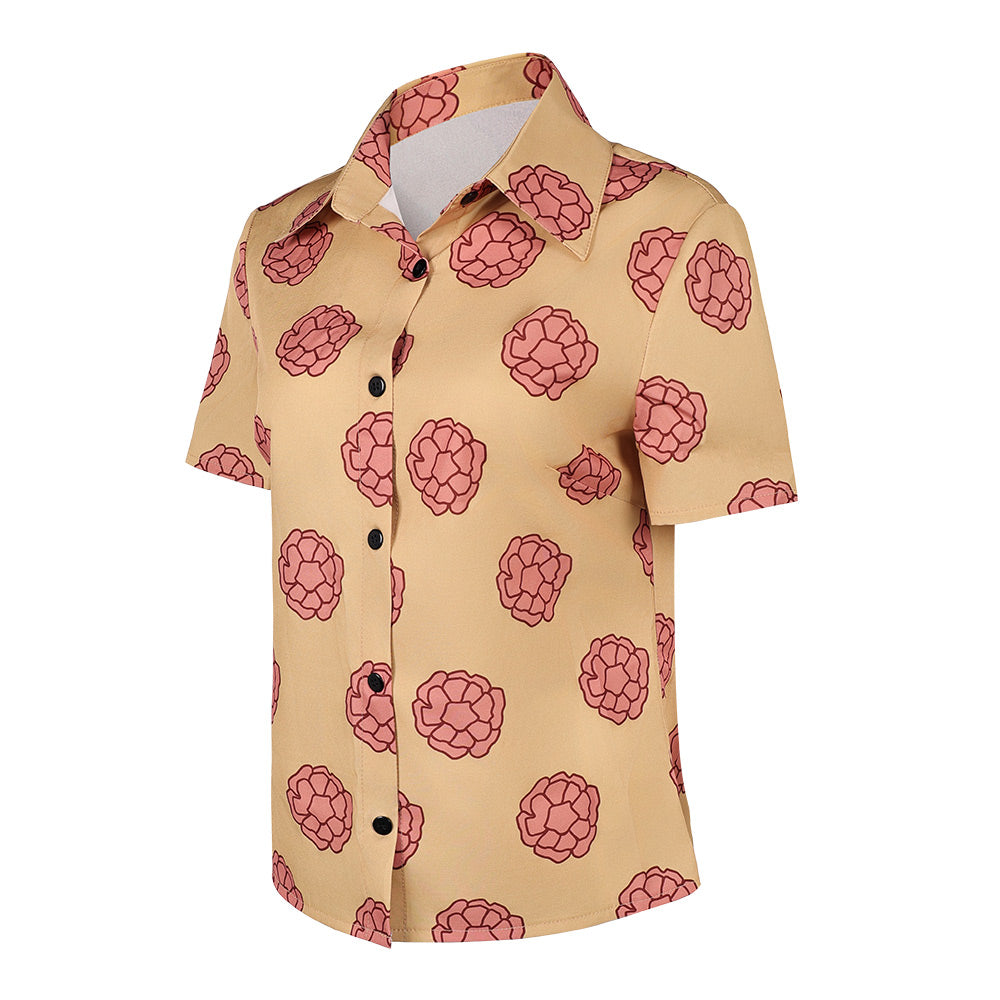 One Piece Damen Shirt Tashigi Cosplay-Kostüm für Halloween Karneval oder Partys