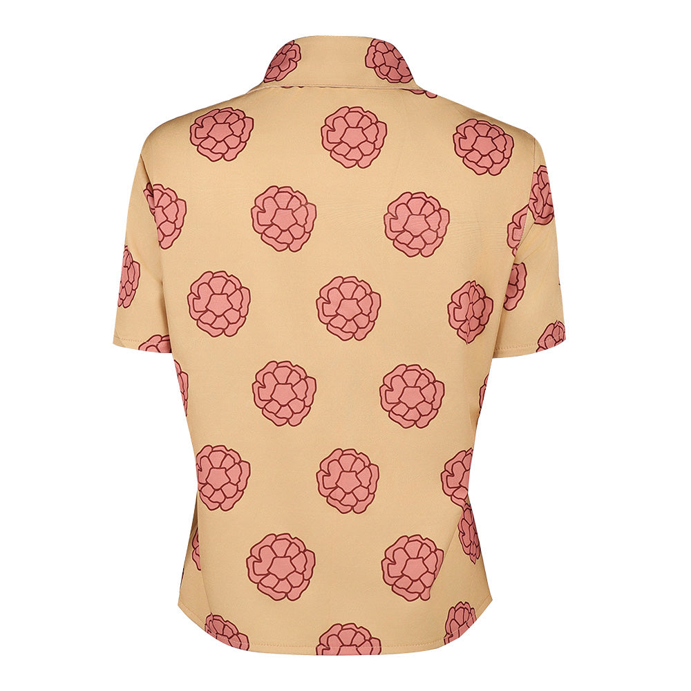 One Piece Damen Shirt Tashigi Cosplay-Kostüm für Halloween Karneval oder Partys