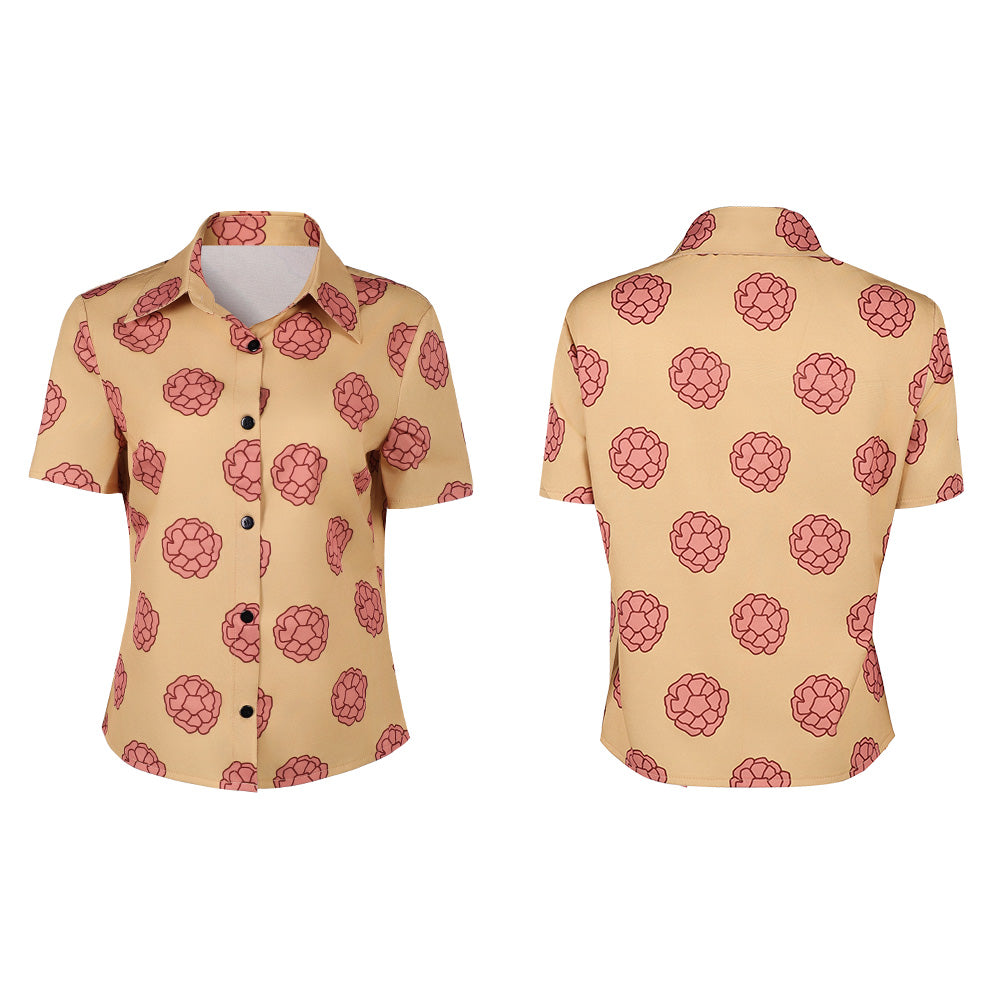 One Piece Damen Shirt Tashigi Cosplay-Kostüm für Halloween Karneval oder Partys