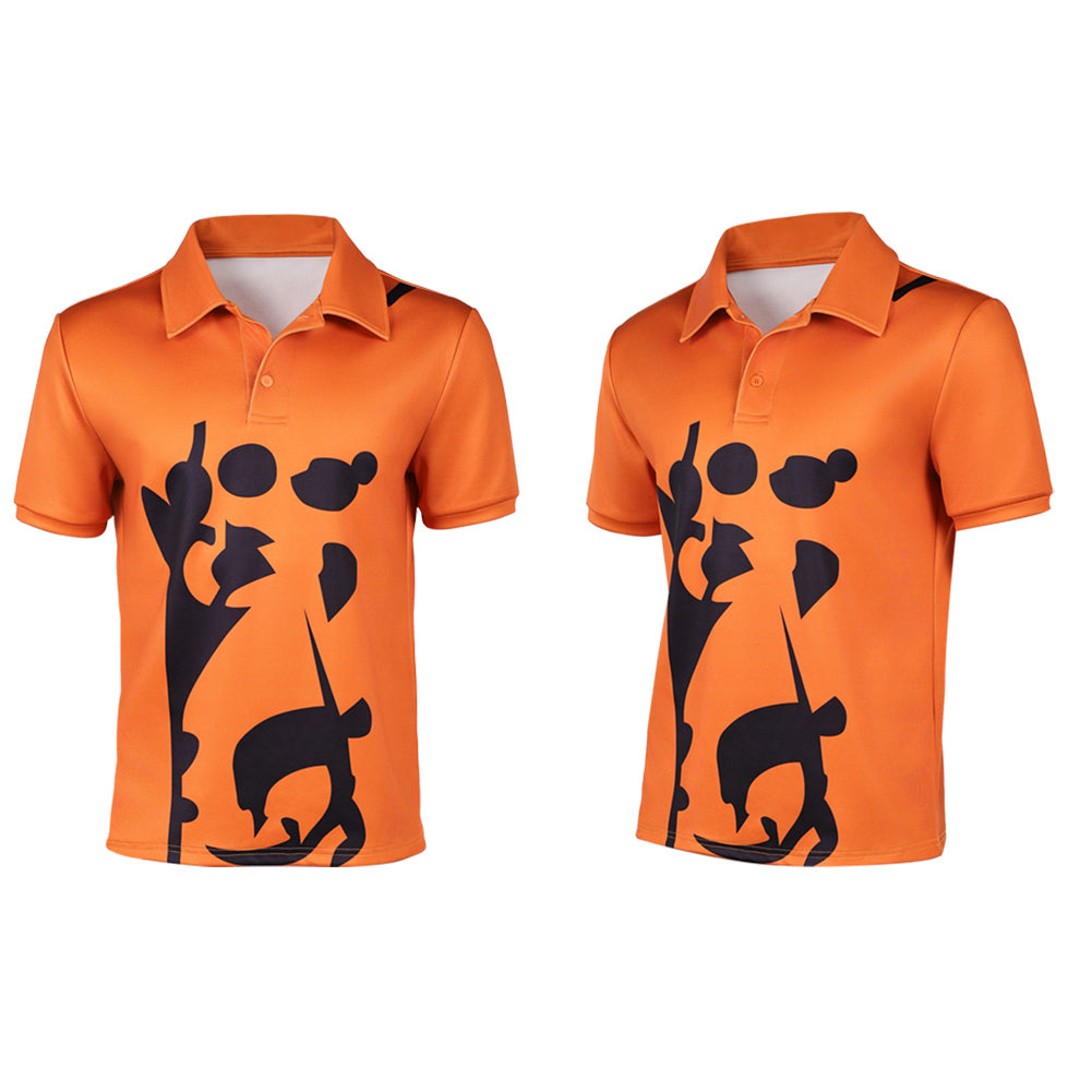 One Piece Herren Sanji orange Top Cosplay-Kostüm für Halloween Karneval Partys