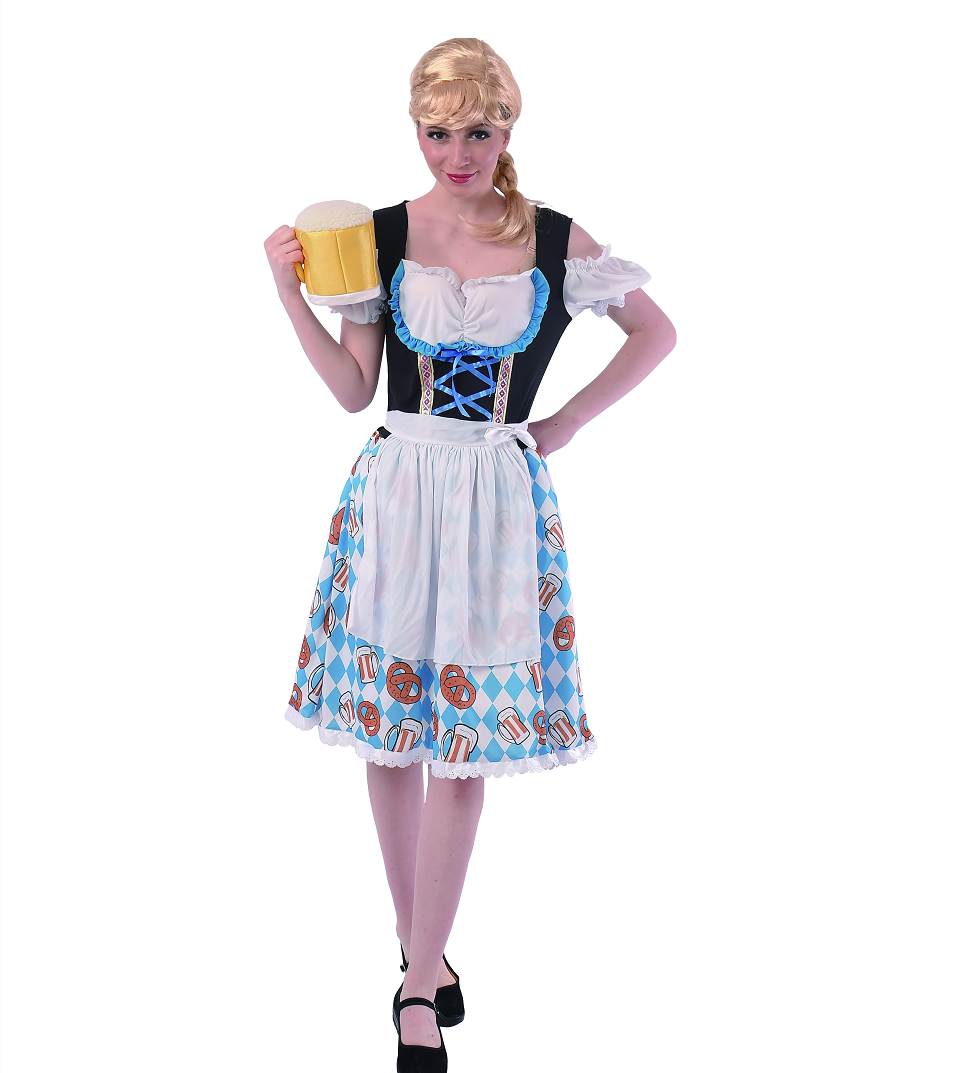 Damen Oktoberfest München Bierfest Kleidung Kleid Halloween Karneval
