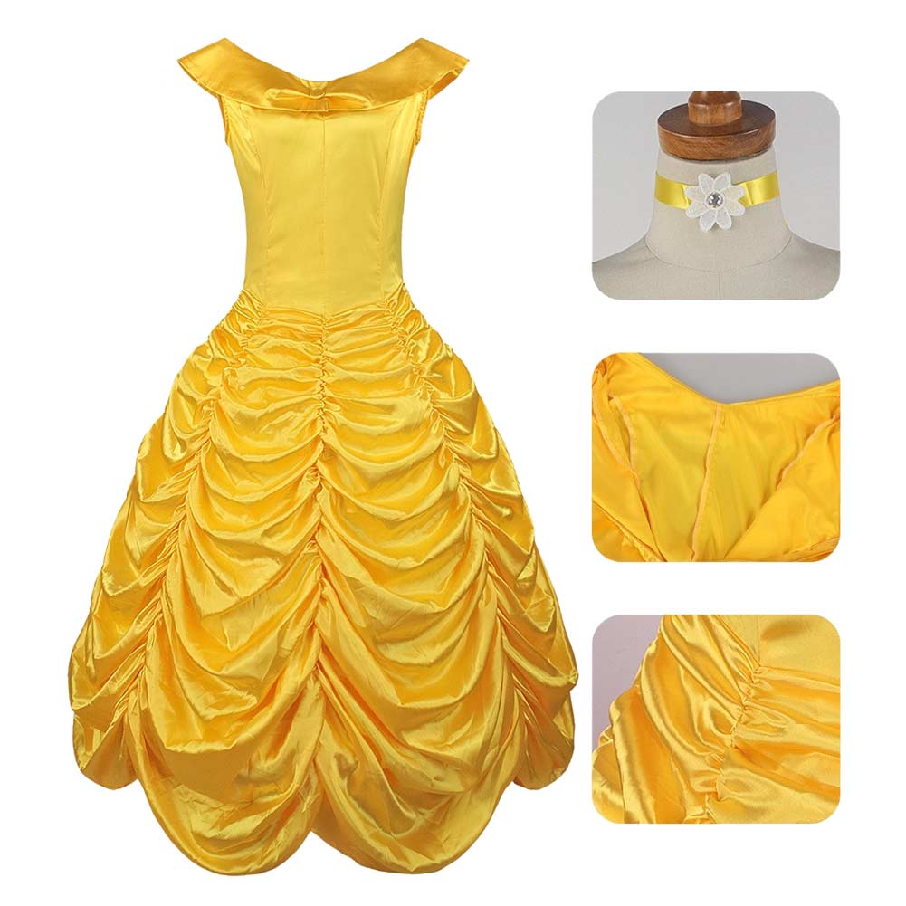 Prinzessin Belle gelb Kleid Die Schöne und das Biest Belle Cosplay Outfit