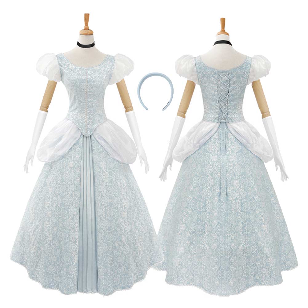 Prinzessin Cinderella blau Kleid Damen Cosplay Outfit