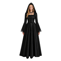 Retro Gothic Kleider Damen Mittelalterliches Kleid 