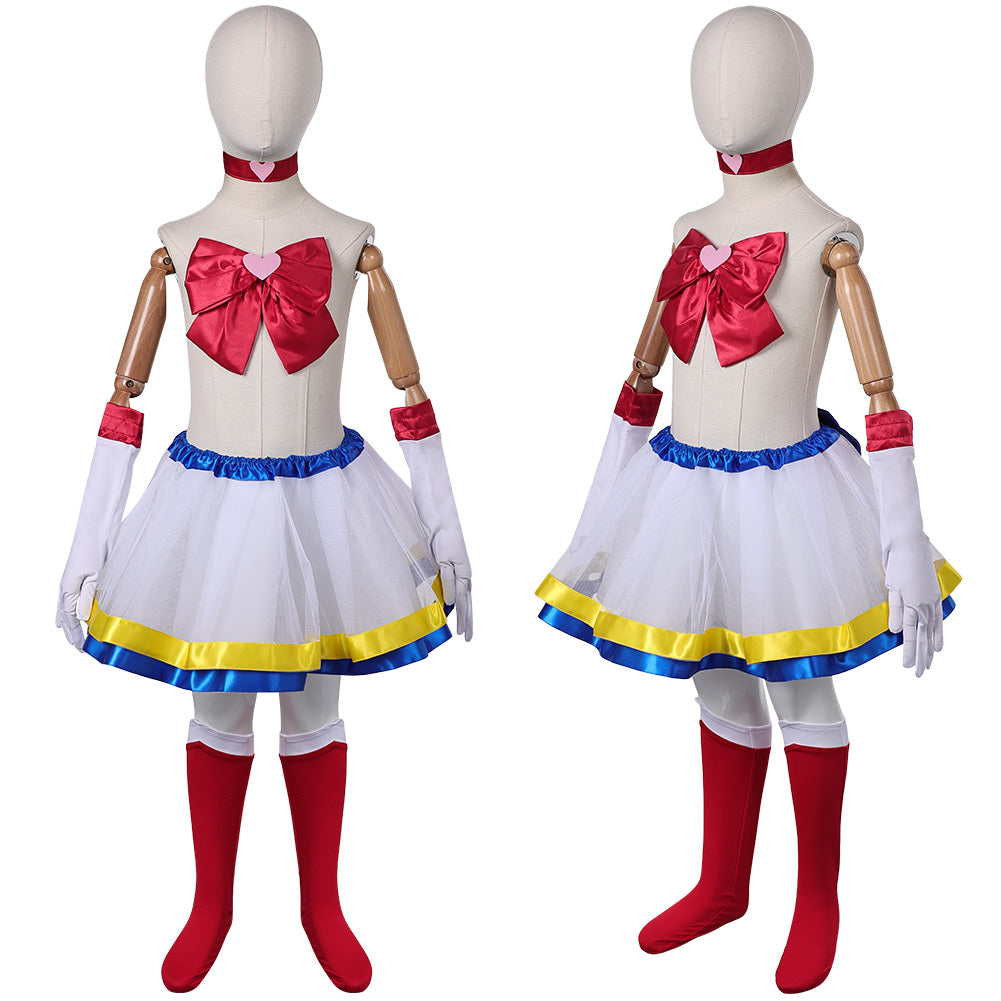 Sailor Moon Kinder Mädchen Kleine Prinzessin Kleid Cosplay Kostüm Kostüme Halloween Karneval Anzug