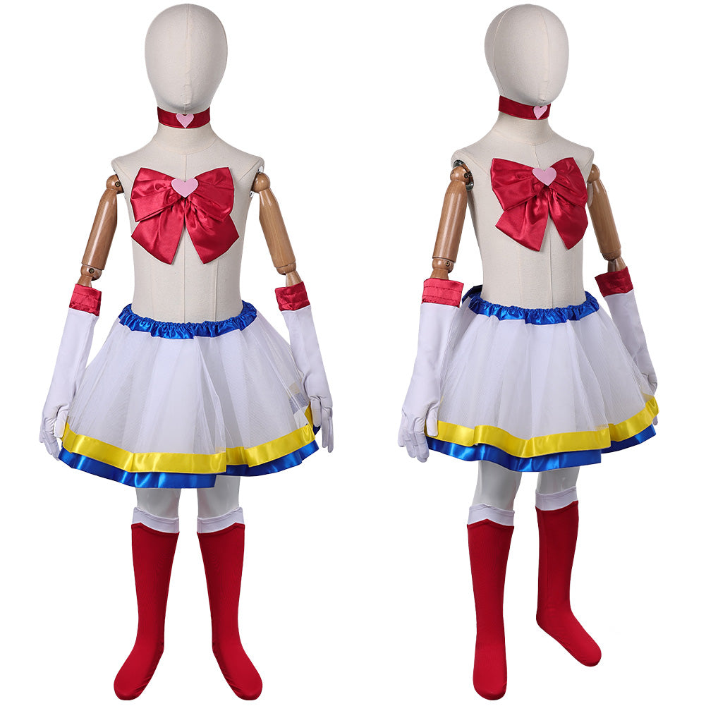 Sailor Moon Kinder Mädchen Kleine Prinzessin Kleid Cosplay Kostüm Kostüme Halloween Karneval Anzug
