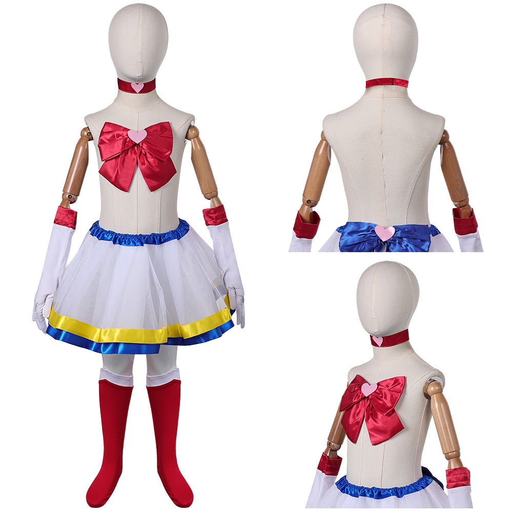 Sailor Moon Kinder Mädchen Kleine Prinzessin Kleid Cosplay Kostüm Kostüme Halloween Karneval Anzug