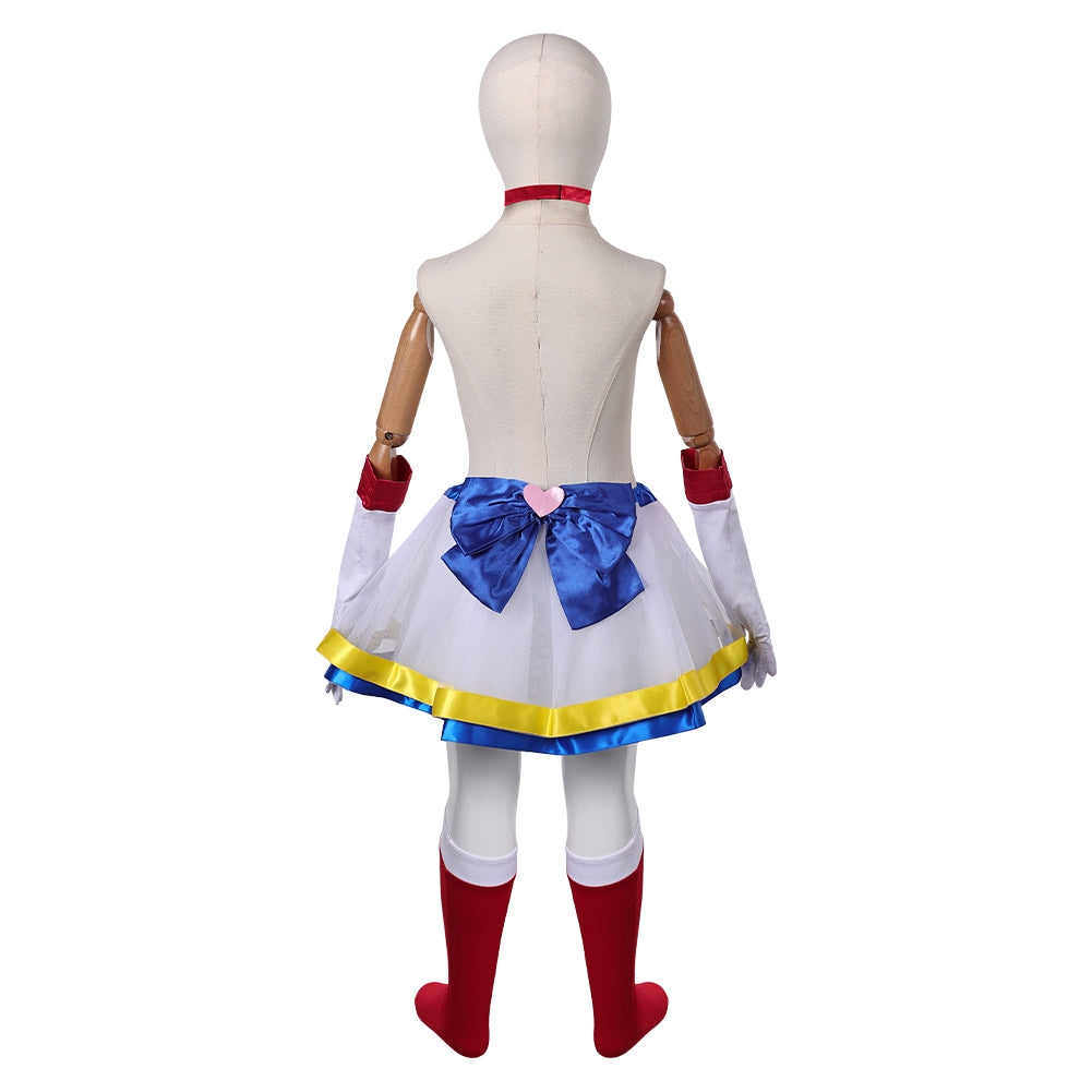 Sailor Moon Kinder Mädchen Kleine Prinzessin Kleid Cosplay Kostüm Kostüme Halloween Karneval Anzug