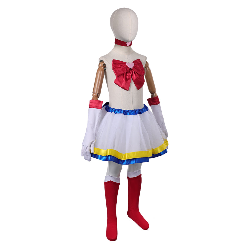 Sailor Moon Kinder Mädchen Kleine Prinzessin Kleid Cosplay Kostüm Kostüme Halloween Karneval Anzug