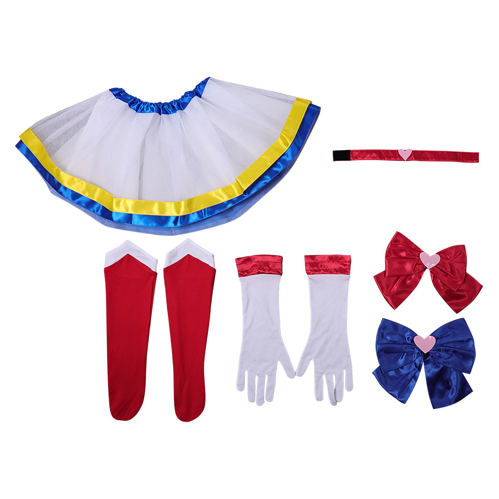 Sailor Moon Kinder Mädchen Kleine Prinzessin Kleid Cosplay Kostüm Kostüme Halloween Karneval Anzug