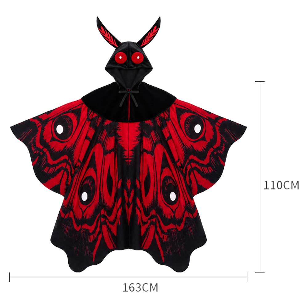 Schmetterlinge Robe Damen rot Umhang mit Kapuze Halloween Karenval Mottoparty Cosplay