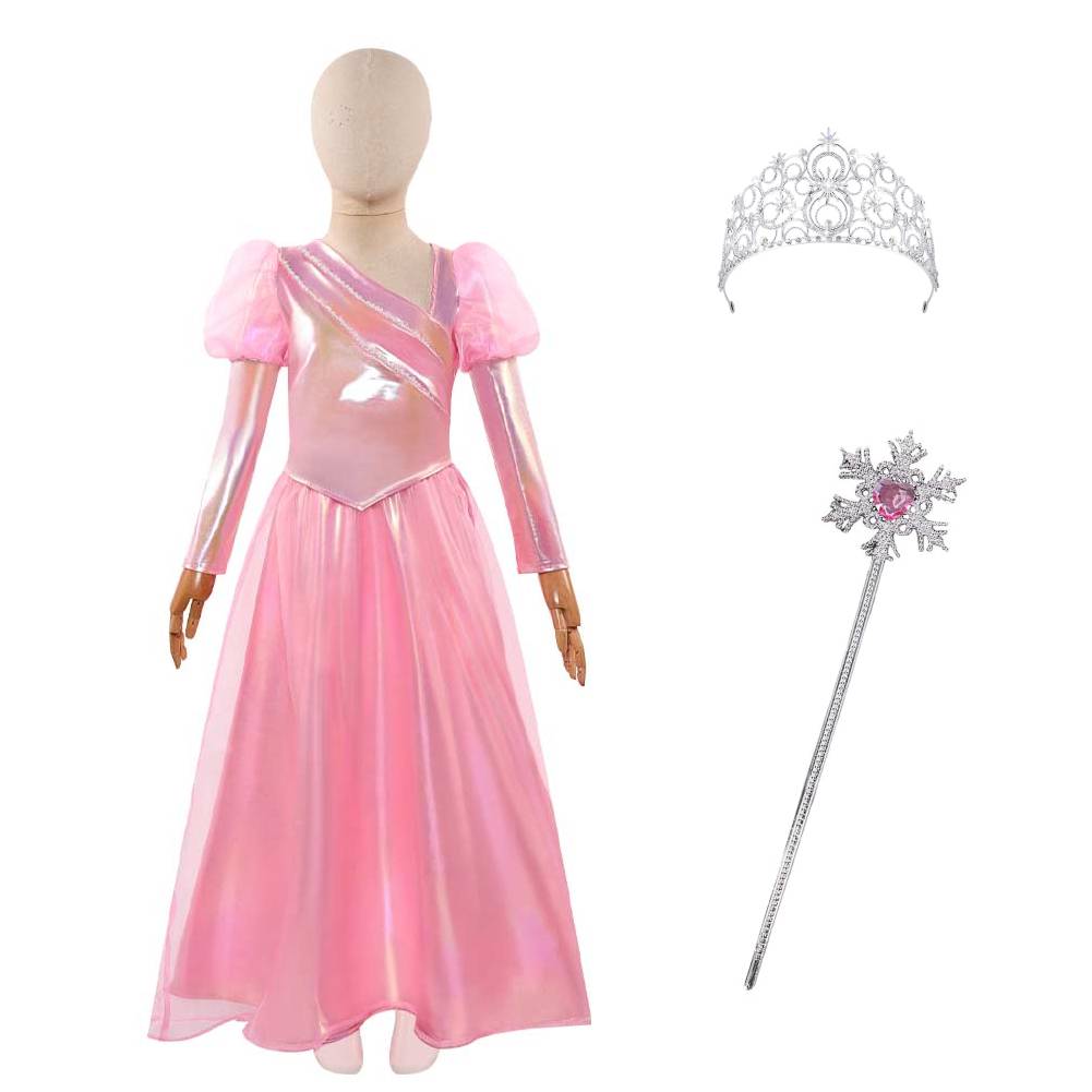 Wicked Kinder Mädchen Glinda Kleid Cosplay Kostüm Halloween Karneval Party Anzug