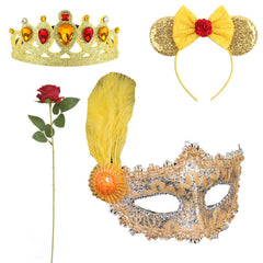 Kinder Mädchen Prinzessinnen-Accessoires Masken Stirnbänder Halsketten Halloween und Karneval