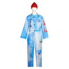 Squirmy blau Kostüm Set Descendants: Wicked Wonderland Squirmy blau Cosplay Outfit