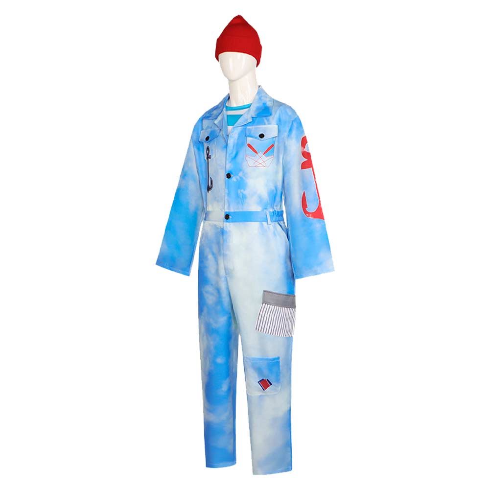 Squirmy blau Kostüm Set Descendants: Wicked Wonderland Squirmy blau Cosplay Outfit