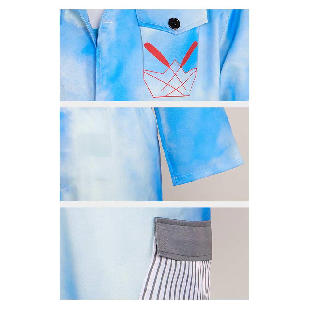 Squirmy blau Kostüm Set Descendants: Wicked Wonderland Squirmy blau Cosplay Outfit