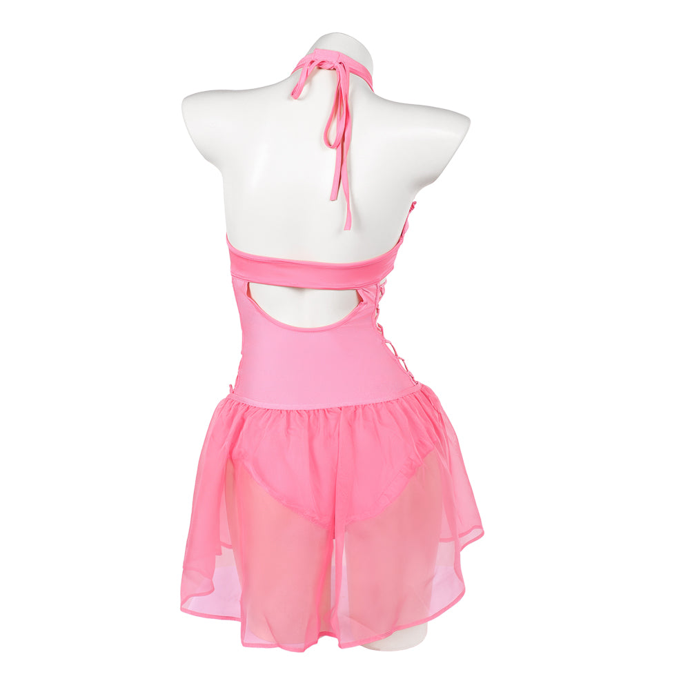 Super Mario Damen Badeanzug Cosplay-Kostüm für Halloween, Karneval oder Partys Prinzessin Peach