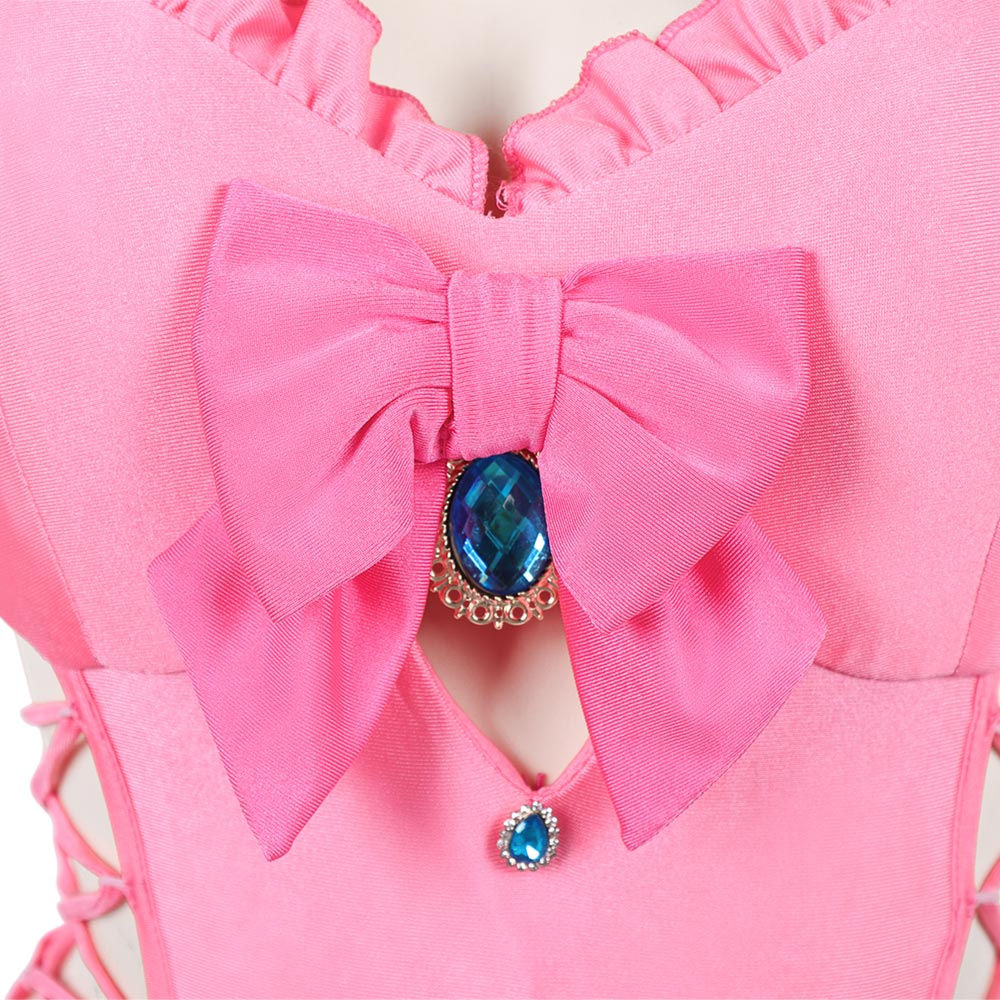 Super Mario Damen Badeanzug Cosplay-Kostüm für Halloween, Karneval oder Partys Prinzessin Peach