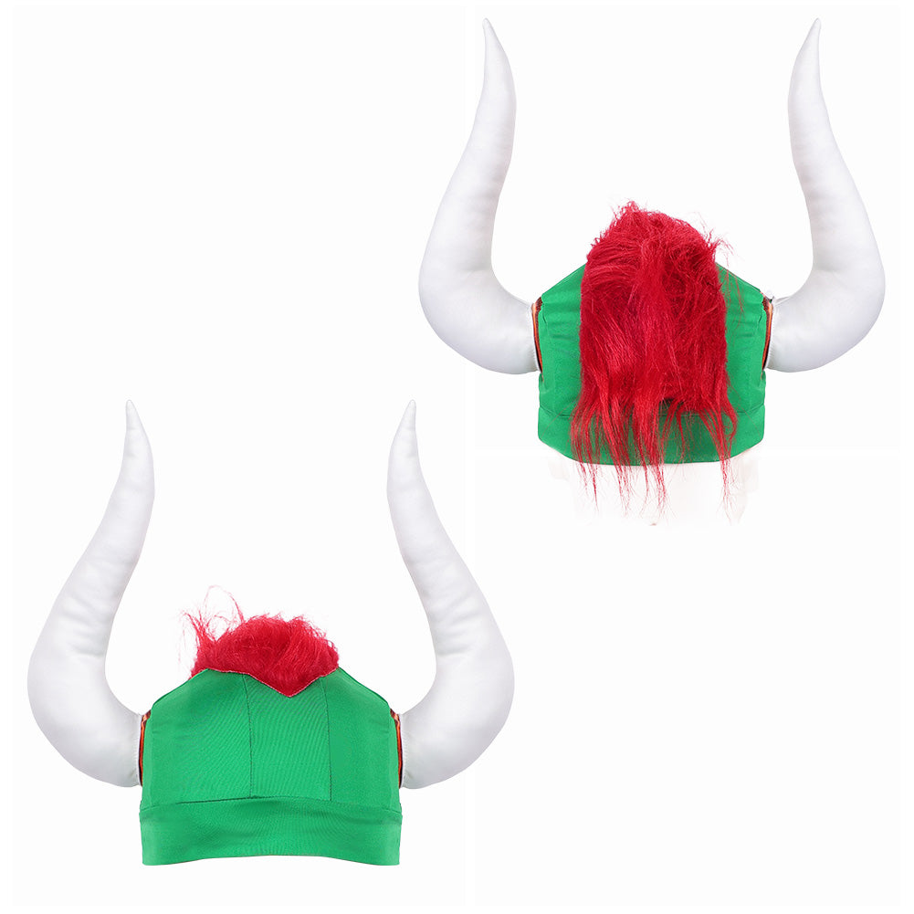 Super Mario Erwachsene Cosplay Bowser grün Hut Halloween Karnevalskostüm Accessoires