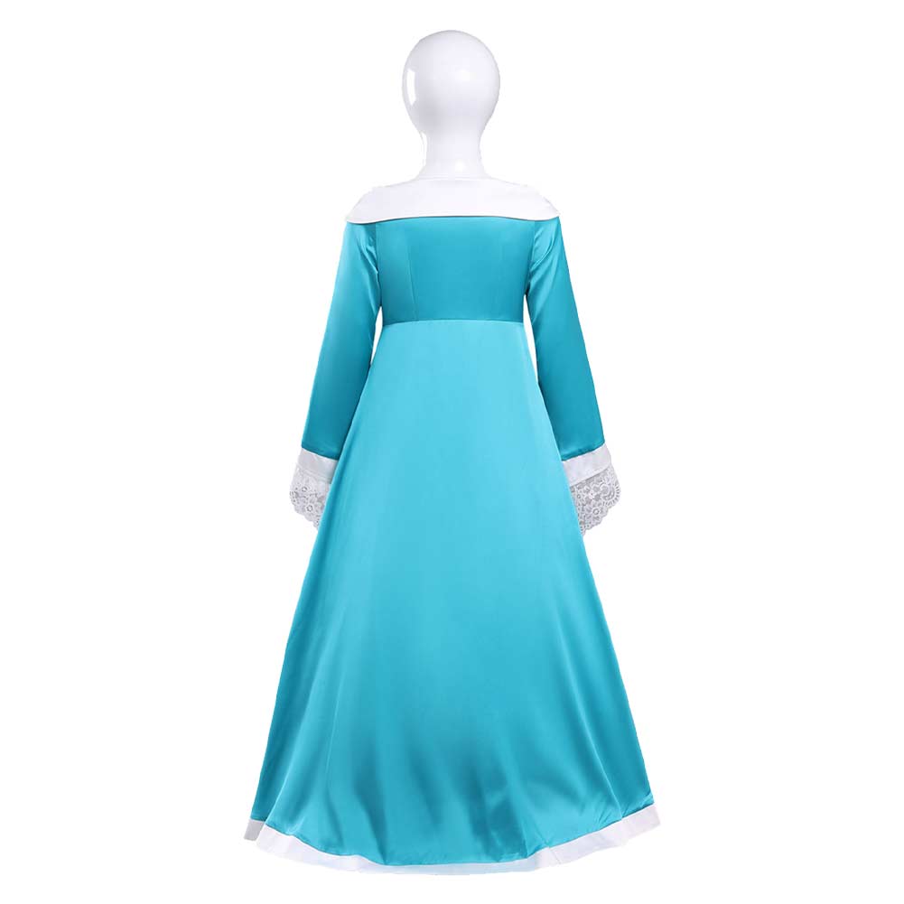 Super Mario Kinder Mädchen Blau Kleid Rosalina-Cosplay-Kostüm für Halloween, Karneval und Partys