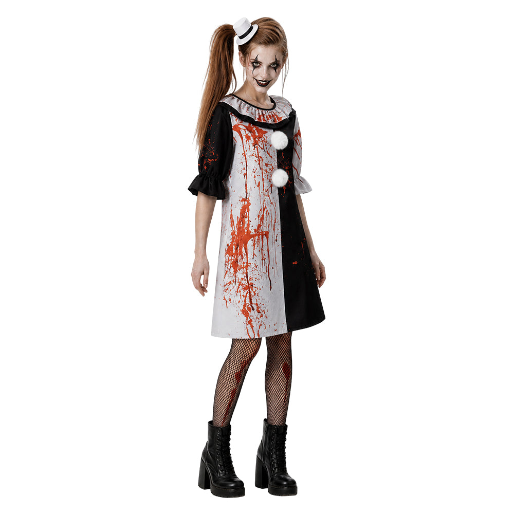 Terrifier Art The Clown Damen Kostüm für Halloween Karneval Mottoparty