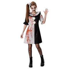 Terrifier Art The Clown Damen Kostüm für Halloween Karneval Mottoparty