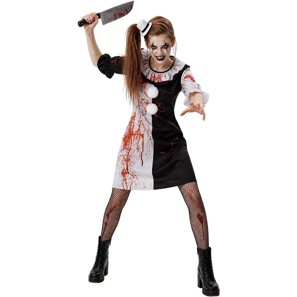 Terrifier Art The Clown Damen Kostüm für Halloween Karneval Mottoparty