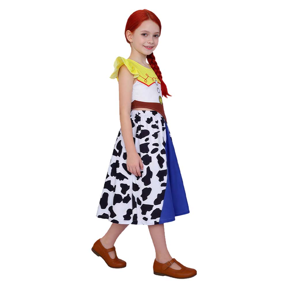 Toy Story Kinder Mädchen Kleid Cosplay-Kostüm für Halloween, Karneval und Partys – Jessie