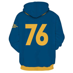 unisex Erwachsene Fallout 76 Cosplay Hoodie 3D Druck Sweatshirt mit Kapuze Streetwear Pullover Game