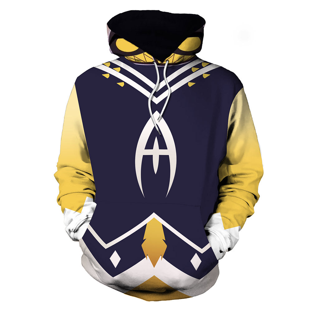unisex Erwachsene Hazbin Hotel Cosplay Hoodie 3D Druck Sweatshirt mit Kapuze Streetwear Pullover adam