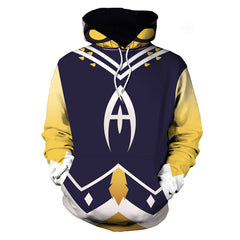 unisex Erwachsene Hazbin Hotel Cosplay Hoodie 3D Druck Sweatshirt mit Kapuze Streetwear Pullover adam