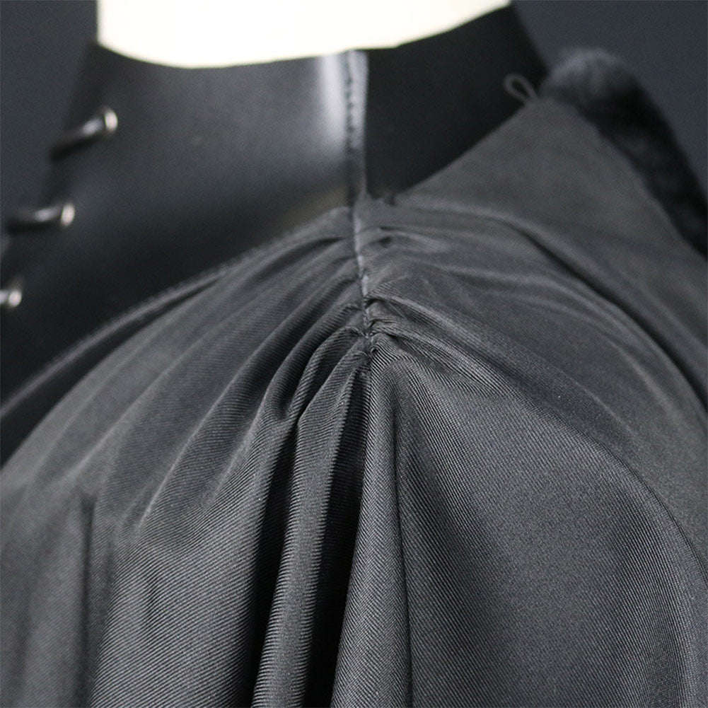 unisex Erwachsene Mittelalterlicher Halloween Stehkragen gebundener Schal Umhang mit Hut