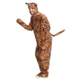 unisex Erwachsene Tiger Jumpsuit Cosplay Kostüm Outfits Halloween Karneval Anzug